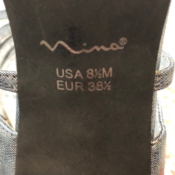🌺 Nina Women’s High Heels Silver Size 8 1/2 - Picture 8 of 8
